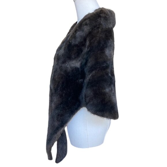 Regina Glenara Glenoit Brown Faux Fur Vintage Stole Vtg Chocolate Glam Mob Wife - Picture 3 of 7